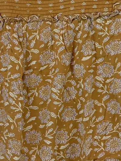 Little Cigogne Mädchen Bluse Blumenmuster Gr. 128 Braun Baumwolle