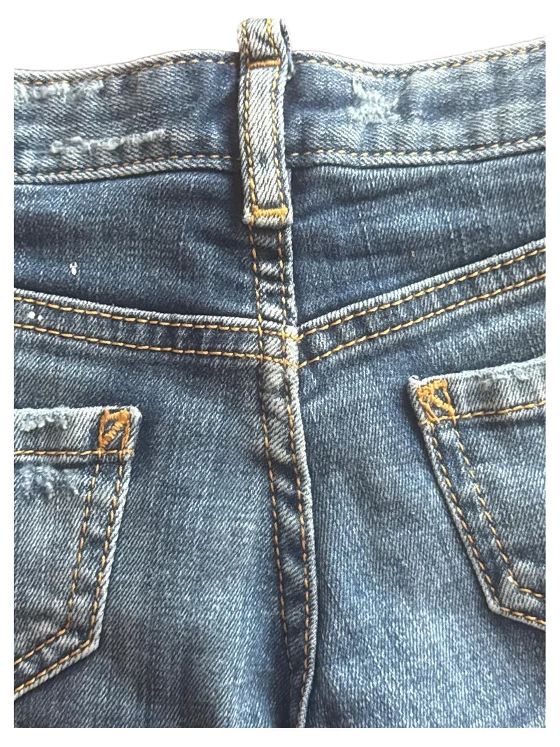 Dsquared2 Kinder Jeans Shorts Blau Gr. 104 (4 Jahre) Distressed Spitze 2