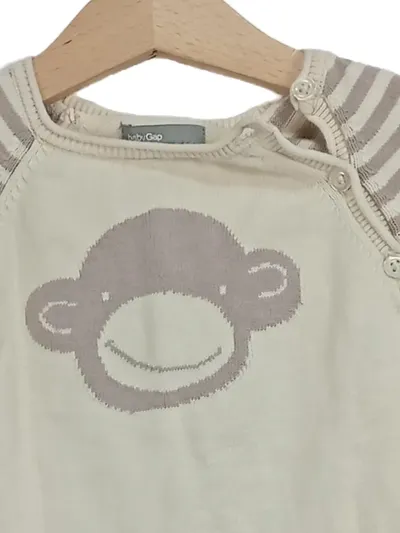babyGap Schlafanzug Strampler Baby Affe Beige Gr. 3-6 Monate Baumwolle