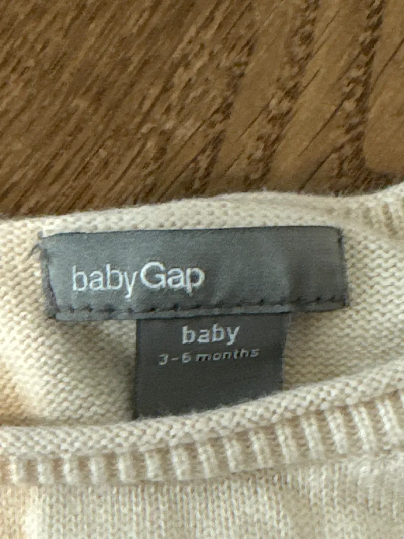 babyGap Schlafanzug Strampler Baby Affe Beige Gr. 3-6 Monate Baumwolle 5