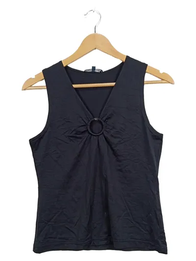 Kapalua Damen Top Ärmellos Schwarz Gr. 38/M mit Ring-Detail