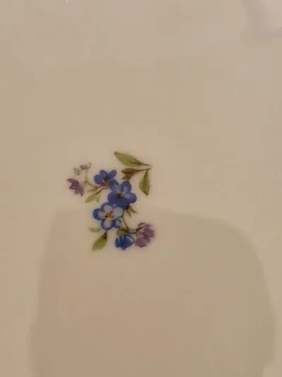 FÜRSTENBERG Platzteller Porzellan Blumenmuster Klassisch Weiß 40cm