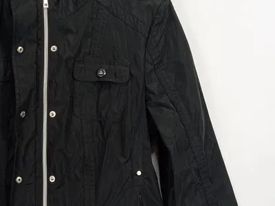 BASLER Damen Jacke Gr. 40 Schwarz Leichte Übergangsjacke Nylon