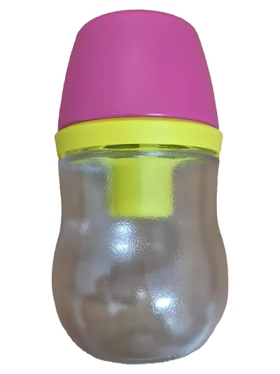 Tupperware Vorratsglas Kunststoff Glas Pink Praktisch 15cm Höhe 8cm Breite
