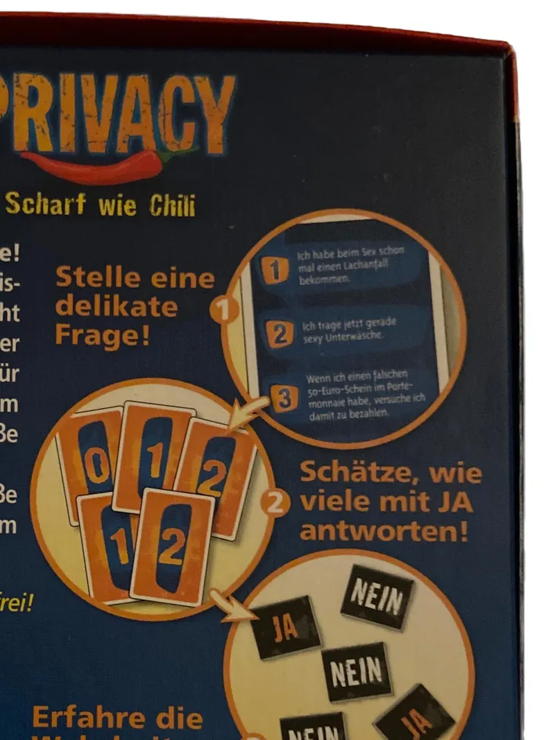 Amigo Privacy Scharf wie Chili Partyspiel Gesellschaftsspiel 16+ Reinhard Staupe 3