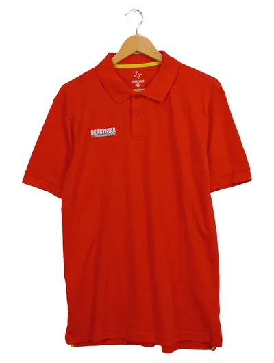 DERBYSTAR Poloshirt Herren M Orange Sportlich Kurzarm
