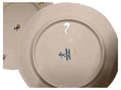 FÜRSTENBERG Platzteller Porzellan 20cm Blumenmuster Klassisch Weiß Festlich