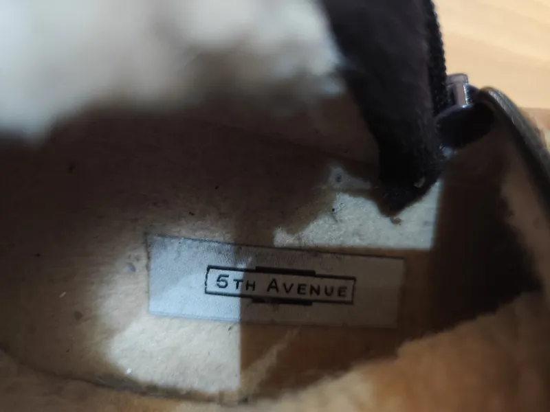 5th Avenue Damen Stiefelette Leder Braun Gr. 38 gefüttert Reißverschluss 2
