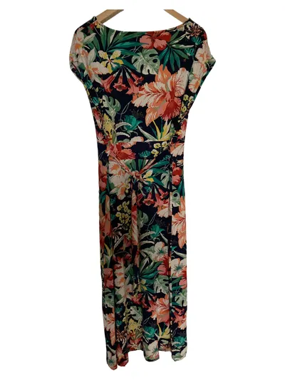 King Louie Damen Freizeitkleid Gr. 44 XXL Blumenmuster Mehrfarbig Feminin