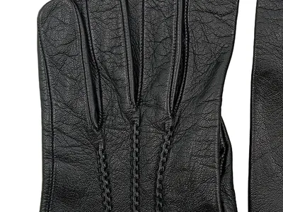 Eddie Bauer Lederhandschuhe Herren Schwarz Größe 7.5 Elegant Echtleder