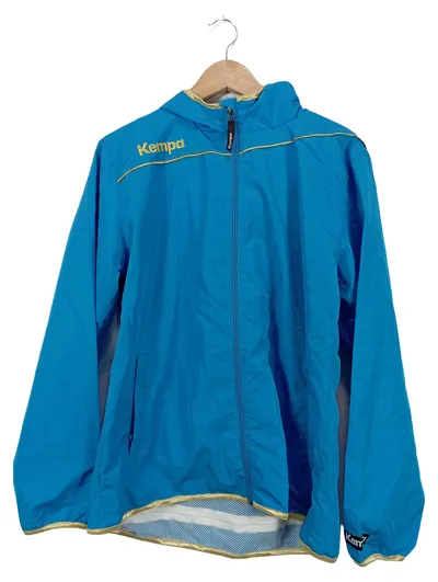 Kempa Trainingsjacke Kinder Blau Gr. 164 Sport Logo Print Polyester