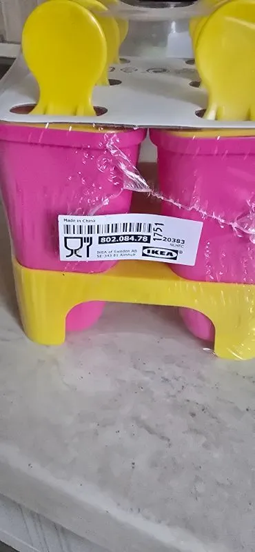 IKEA Eisform Eis am Stiel Form 6 Stück Kunststoff Pink Freizeit