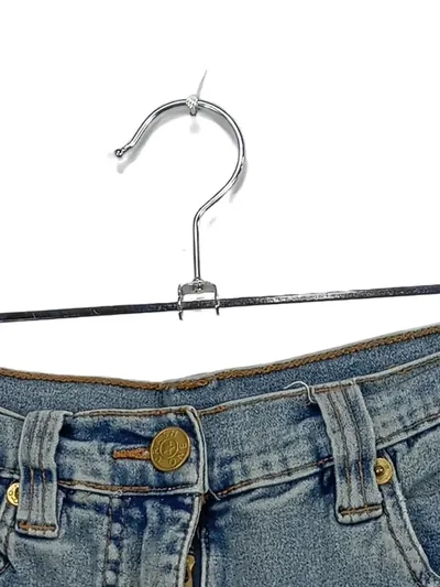 CRASH ONE Kinder Jeans Shorts Gr. 152 Blau Casual Fransen