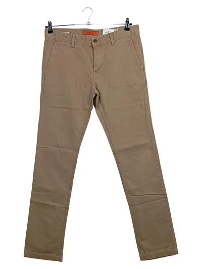 Replay Herren Chino Stoffhose Beige Größe W34 Slim Fit Casual