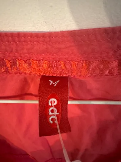 edc by Esprit Damen Bluse Langarm Pink Baumwolle Gr. M/38 Casual