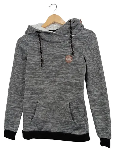 Blind Date Herren Hoodie Grau Melange Kapuze Kängurutasche Gr. 44/XS
