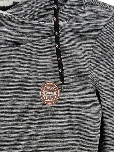 Blind Date Herren Hoodie Grau Melange Kapuze Kängurutasche Gr. 44/XS
