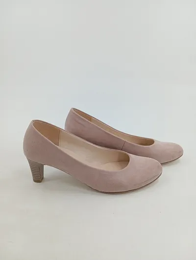 Gabor Damen Pumps Wildleder Elegant Beige Gr. 38 Business Slip-On