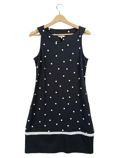 Sandwich Damen Sommerkleid Polka Dots Schwarz Gr. 36/S Casual