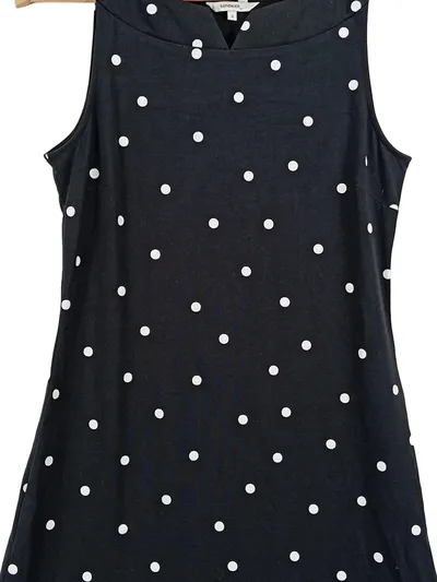 Sandwich Damen Sommerkleid Polka Dots Schwarz Gr. 36/S Casual