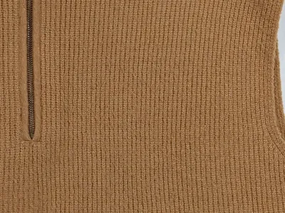 Betty & Co Damen Pullunder Strickweste Braun Gr. 36/S Reißverschluss