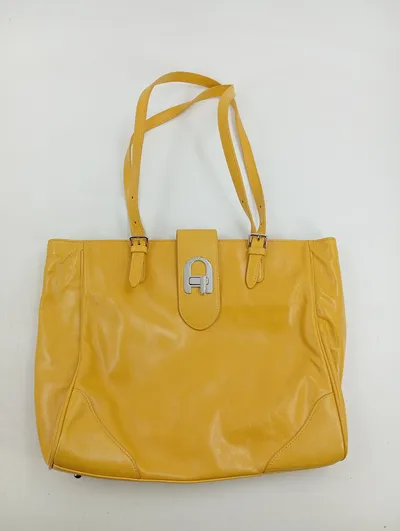 ARTUR&ASTON Damen Henkeltasche Leder Gelb Elegant Shopper Handtasche