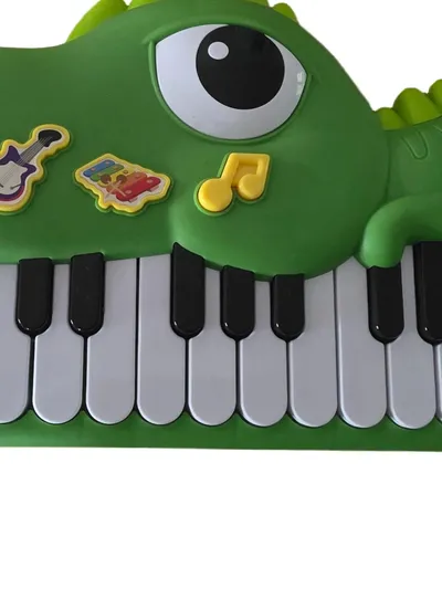 ELDOHM B.V. Dinosaurier Kinder Elektrisches Keyboard Spielzeug Grün 34cm
