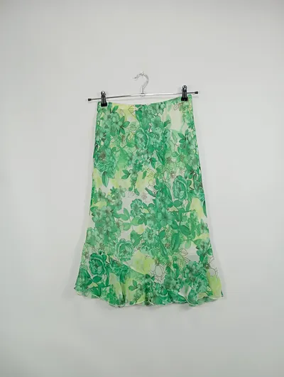 Bexleys Woman Damen Wickelrock 38 Grün Blumenmuster Midirock