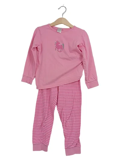 Schiesser Mädchen Schlafanzug Pyjama Einhorn Rosa Gr. 104 Bio-Baumwolle