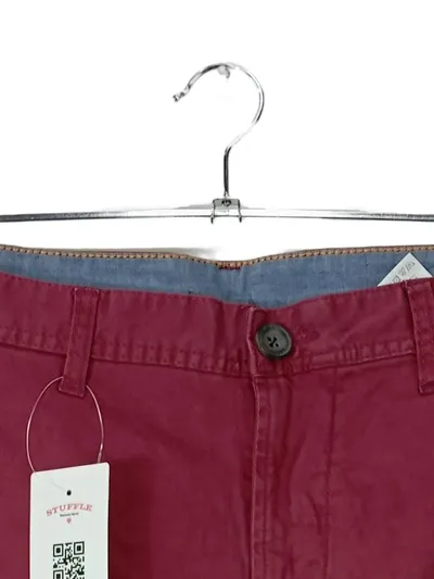 Tom Tailor Herren Chino Shorts Casual Rot Baumwolle Gr. W34 L27