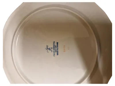 FÜRSTENBERG Platzteller Porzellan Blumenmuster Weiß Rund 20cm Festlich