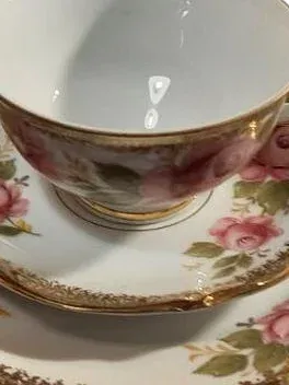 Winterling Sammelgedeck 3-teilig Porzellan Blumenmuster Weiß 19cm