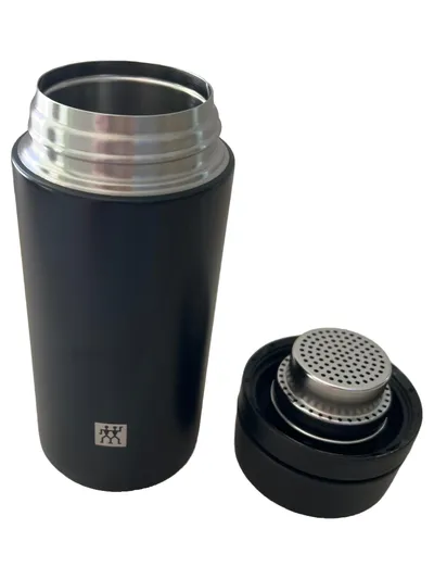 Zwilling Thermobecher Edelstahl Schwarz 18cm Isolierbecher Kaffeebecher