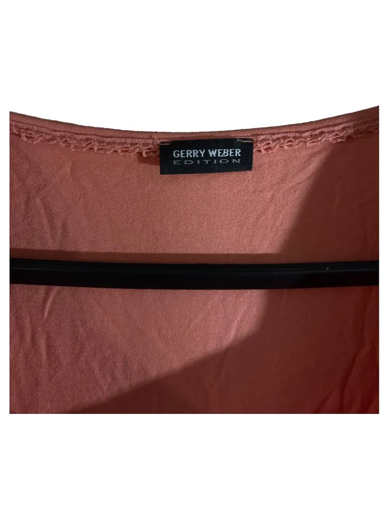 Gerry Weber Edition Damen T-Shirt Gr. 44 Orange Viskose V-Ausschnitt 4