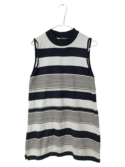 Bruno Banani Sommerkleid Damen Gr. 36/38 Gestreift Schwarz Weiß Maritim