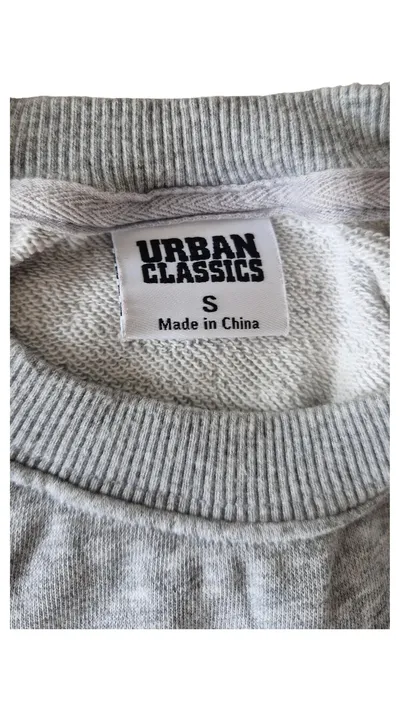 Urban Classics Melierter Pullover Grau S Damen Casual Langarm Baumwolle