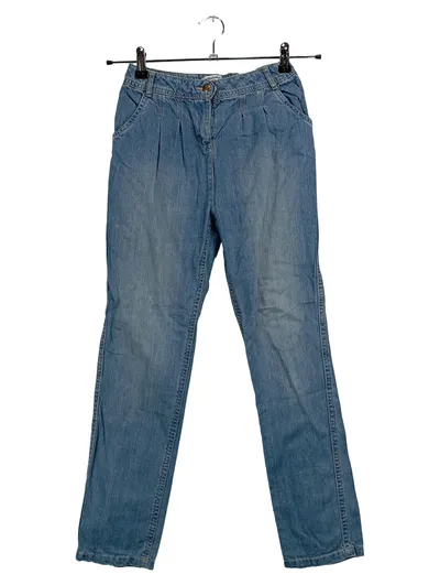 Vertbaudet Mädchen Jeans Straight Leg Blau Gr. 152 Bundfalten