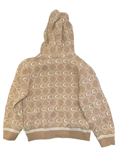 Chloé Kinder Kapuzenpullover Beige Gr. 134 Casual Logo-Print Baumwolle Wolle