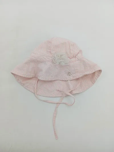 Petit Bateau Mädchen Hut Rosa Gestreift Baumwolle Größe 81