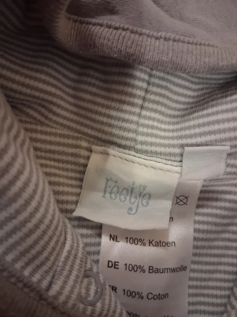 Feetje Baby Sweatjacke Kapuze Gr. 56 Grau Baumwolle Jäckchen 2