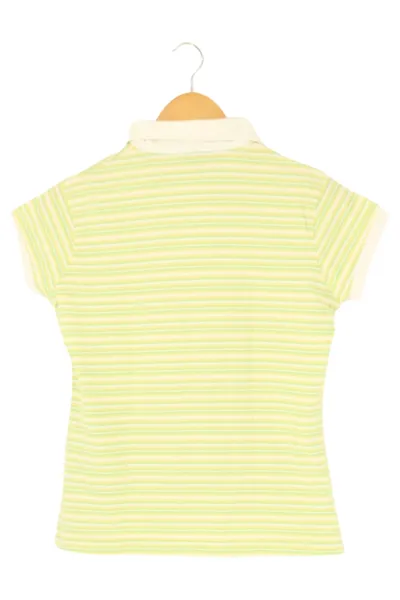 AM HOME FASHION Damen Poloshirt 36/S Mehrfarbig Gestreift Casual Baumwolle