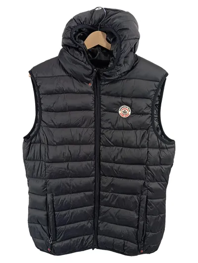 Canadian Peak Steppweste Herren Gr. 50 L Schwarz Kapuze Sportlich