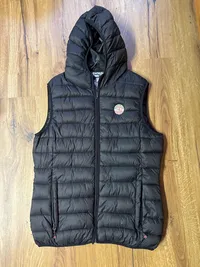 Canadian Peak Steppweste Herren Gr. 50 L Schwarz Kapuze Sportlich 3