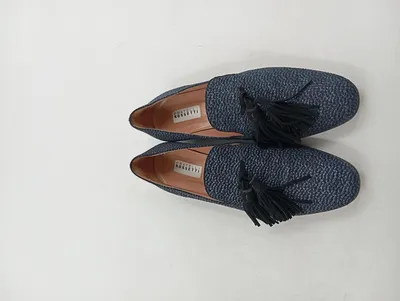 Fratelli Rossetti Damen Loafer Slipper Blau Gr. 37 Leder Quasten Elegant