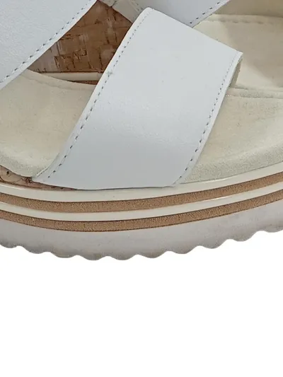 Gabor Damen Plateausandalen Weiß Gr. 37.5 Casual Keilabsatz Sandalen