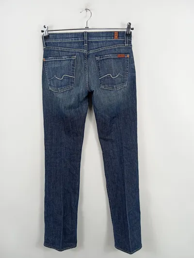 7 For All Mankind Damen Jeans Hose Regular Fit Blau Gr. 38 W29