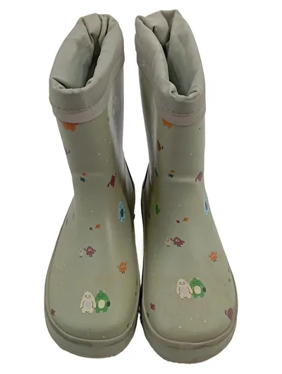 Active by Tchibo Kinder Gummistiefel Grün Gr. 32 Monster-Motiv Regenstiefel