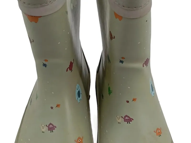 Active by Tchibo Kinder Gummistiefel Grün Gr. 32 Monster-Motiv Regenstiefel 3