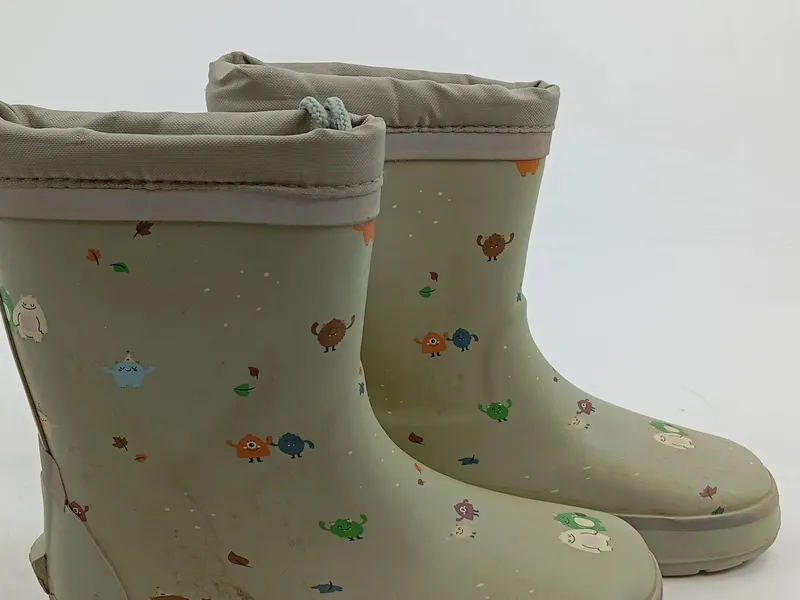 Active by Tchibo Kinder Gummistiefel Grün Gr. 32 Monster-Motiv Regenstiefel 4