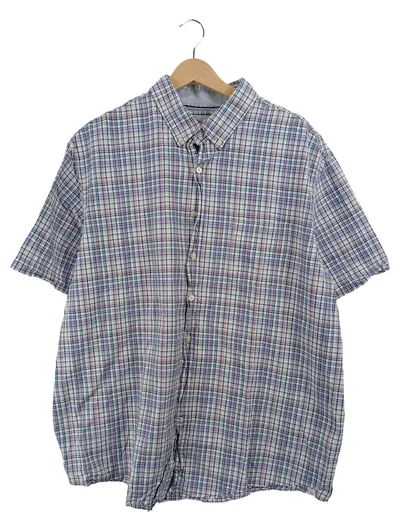 BRAX Freizeithemd Kurzarm Karo Herren Gr. 54 XXL Mehrfarbig Baumwolle